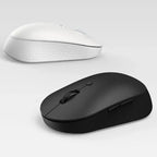 Simple Modern White/Black Wireless Bluetooth USB Connection Optical Mouse For Laptop PC Portable Slim Rechargeable Mouse Computer Mouse Stevvex