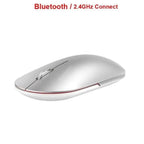 Simple Modern White/Black Wireless Bluetooth USB Connection Optical Mouse For Laptop PC Portable Slim Rechargeable Mouse Computer Mouse Stevvex