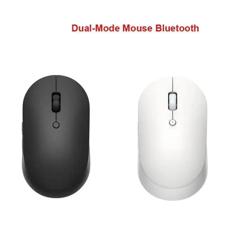 Simple Modern White/Black Wireless Bluetooth USB Connection Optical Mouse For Laptop PC Portable Slim Rechargeable Mouse Computer Mouse Stevvex