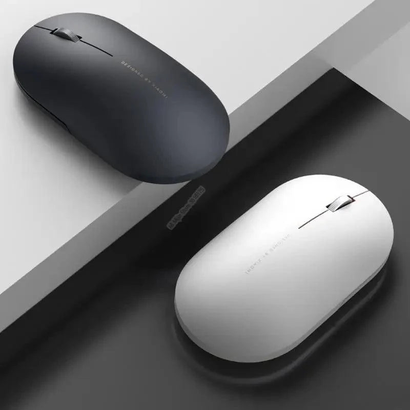 Simple Modern White/Black Wireless Bluetooth USB Connection Optical Mouse For Laptop PC Portable Slim Rechargeable Mouse Computer Mouse Stevvex