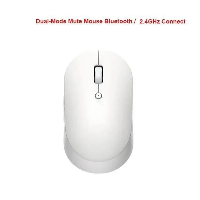 Simple Modern White/Black Wireless Bluetooth USB Connection Optical Mouse For Laptop PC Portable Slim Rechargeable Mouse Computer Mouse Stevvex
