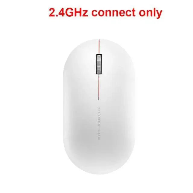 Simple Modern White/Black Wireless Bluetooth USB Connection Optical Mouse For Laptop PC Portable Slim Rechargeable Mouse Computer Mouse Stevvex