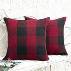Simple Plaid Linen Pillow Case Invisible Zipper Household Hugging Pillow Case Decorative Retro Plaids Linen Throw Pillow Covers Soft Soild Decorative Cushion Case For Sofa Bedroom Pillow Case 45x4CM Stevvex