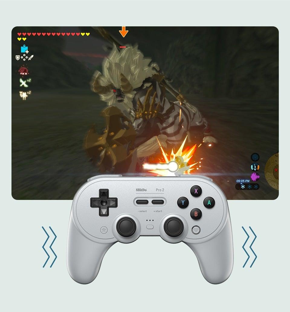Simple Pure White Bluetooth Joystick Gamepad Controller Compatible With PC Monitor Laptop Tablet Stevvex