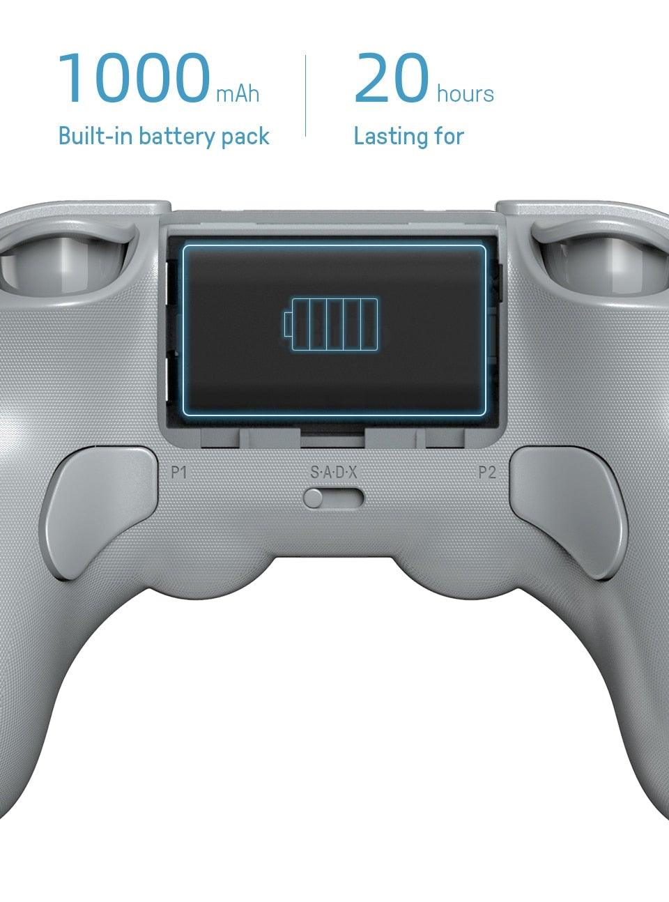 Simple Pure White Bluetooth Joystick Gamepad Controller Compatible With PC Monitor Laptop Tablet Stevvex