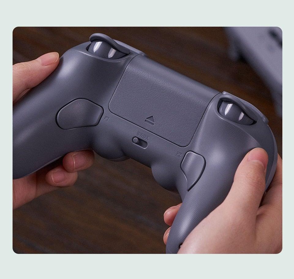 Simple Pure White Bluetooth Joystick Gamepad Controller Compatible With PC Monitor Laptop Tablet Stevvex