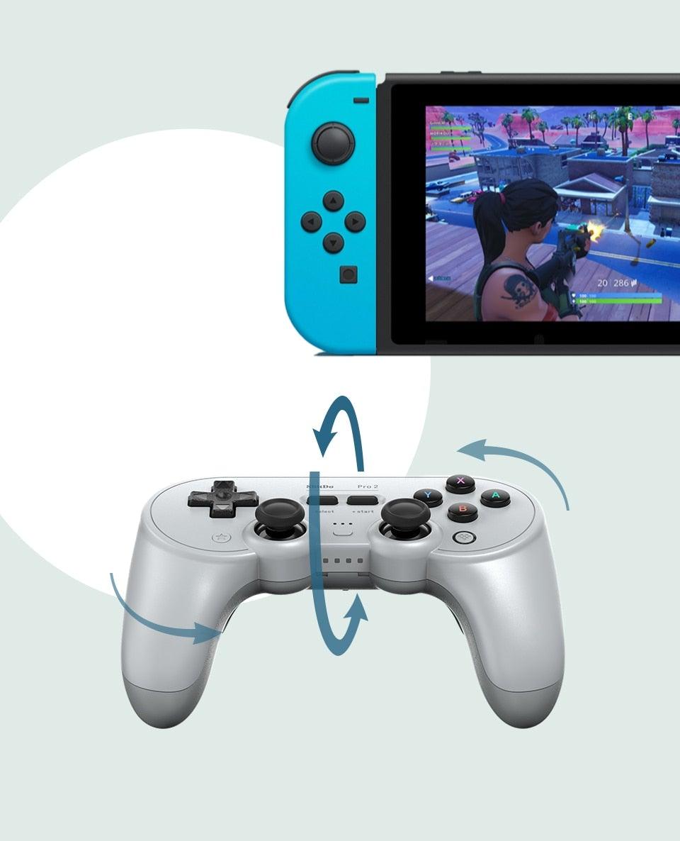 Simple Pure White Bluetooth Joystick Gamepad Controller Compatible With PC Monitor Laptop Tablet Stevvex