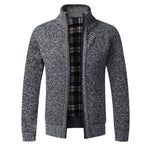 Simple Quality Autumn Winter New Men's Jacket Slim Fit Jacket Slim Fit Thick Sweaters Male Jacket Men Solid Cotton Thick Warm Sweater With Pockets  Fashion Warm Cold Weather Classic Jacket