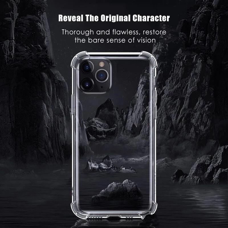 Simple Silicone Phone Case For iPhone 14 13 12 11 Pro Max Mini X XS XR 8 7 6s 6Plus Lens Protection Case Cover Thick Shockproof Soft Flexible Full Protection Shock Proof Back Cover for iPhone Stevvex