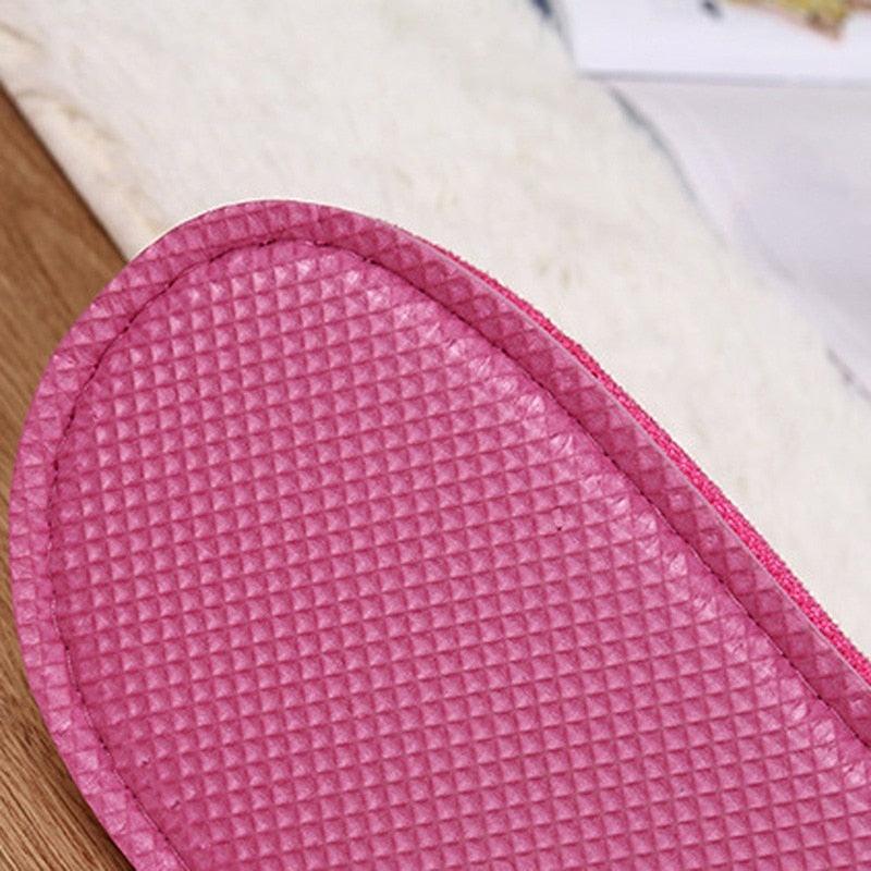 Simple Solid Soft Plush Slippers For Men And Women Winter Warm Indoor Non-slip Slippers Shoes Comfortable Memory Foam Slippers For Women's And Men's Casual House Shoes Stevvex