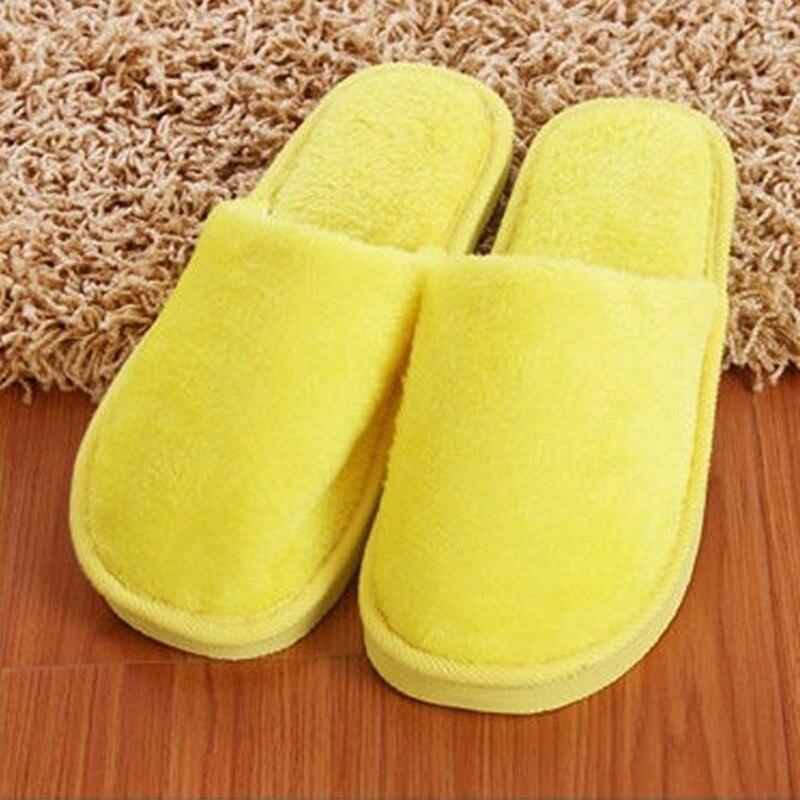 Simple Solid Soft Plush Slippers For Men And Women Winter Warm Indoor Non-slip Slippers Shoes Comfortable Memory Foam Slippers For Women's And Men's Casual House Shoes Stevvex