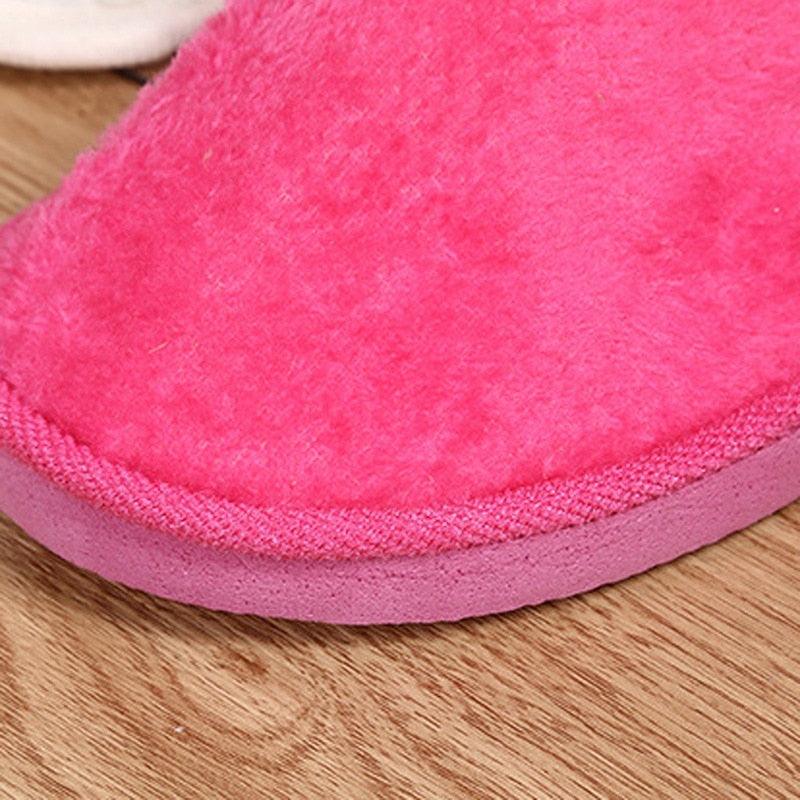 Simple Solid Soft Plush Slippers For Men And Women Winter Warm Indoor Non-slip Slippers Shoes Comfortable Memory Foam Slippers For Women's And Men's Casual House Shoes Stevvex