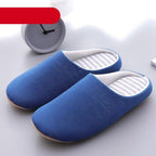 Simple Solid Soft Plush Slippers For Men And Women Winter Warm Indoor Non-slip Slippers Shoes Comfortable Memory Foam Slippers For Women's And Men's Casual House Shoes Stevvex