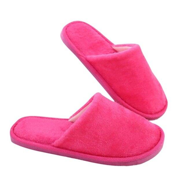 Simple Solid Soft Plush Slippers For Men And Women Winter Warm Indoor Non-slip Slippers Shoes Comfortable Memory Foam Slippers For Women's And Men's Casual House Shoes Stevvex