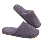 Simple Solid Soft Plush Slippers For Men And Women Winter Warm Indoor Non-slip Slippers Shoes Comfortable Memory Foam Slippers For Women's And Men's Casual House Shoes Stevvex
