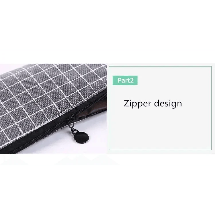 Simple Striped Color Design Pencil Cases For Students Retro Large Capacity Stationery School Pouch Stevvex