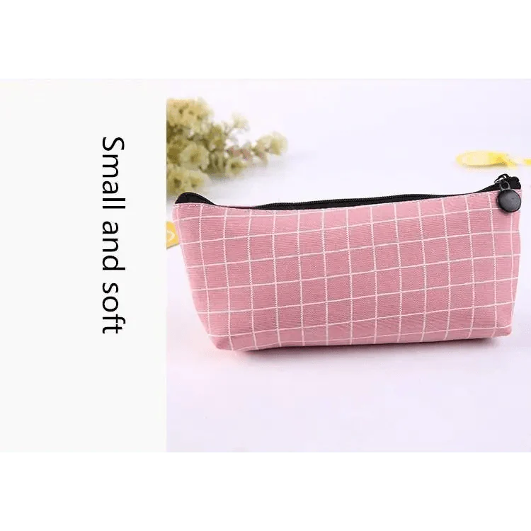 Simple Striped Color Design Pencil Cases For Students Retro Large Capacity Stationery School Pouch Stevvex