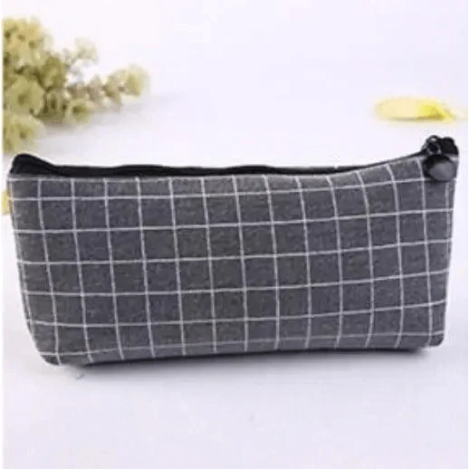 Simple Striped Color Design Pencil Cases For Students Retro Large Capacity Stationery School Pouch Stevvex