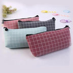 Simple Striped Color Design Pencil Cases For Students Retro Large Capacity Stationery School Pouch Stevvex
