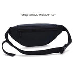 Simple Style Fanny Pack for Running Cycling Workout Men Women Waist Pouch Bag Black Classic  Women Belt Bag Pouch For Money Phone Black Bum Hip Bag Stevvex