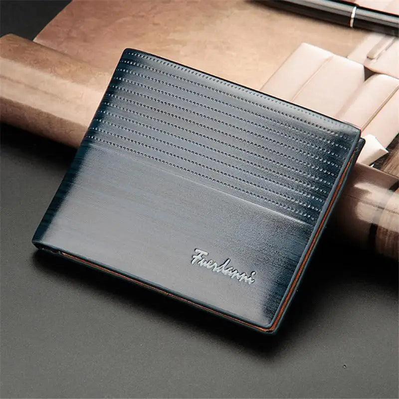 Simple Thin Leather Card Holders Vintage Brown Small Men Business Wallets Classic Design Wallets For Men Stevvex