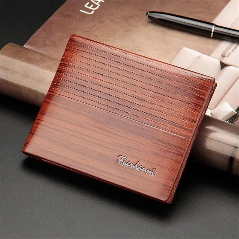 Simple Thin Leather Card Holders Vintage Brown Small Men Business Wallets Classic Design Wallets For Men Stevvex