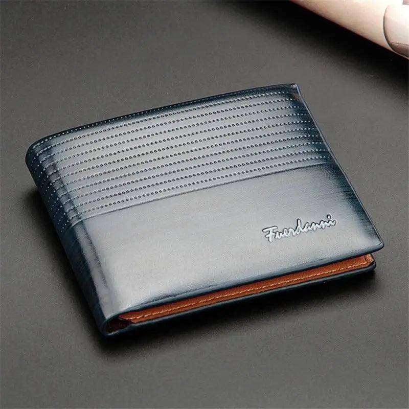 Simple Thin Leather Card Holders Vintage Brown Small Men Business Wallets Classic Design Wallets For Men Stevvex