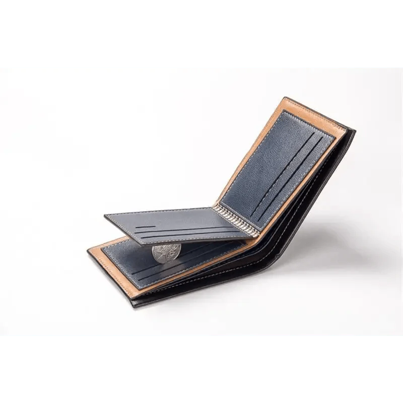Simple Thin Leather Card Holders Vintage Brown Small Men Business Wallets Classic Design Wallets For Men Stevvex