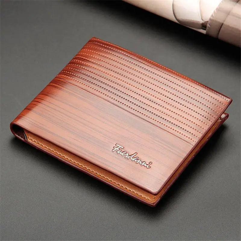Simple Thin Leather Card Holders Vintage Brown Small Men Business Wallets Classic Design Wallets For Men Stevvex