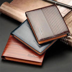 Simple Thin Leather Card Holders Vintage Brown Small Men Business Wallets Classic Design Wallets For Men Stevvex