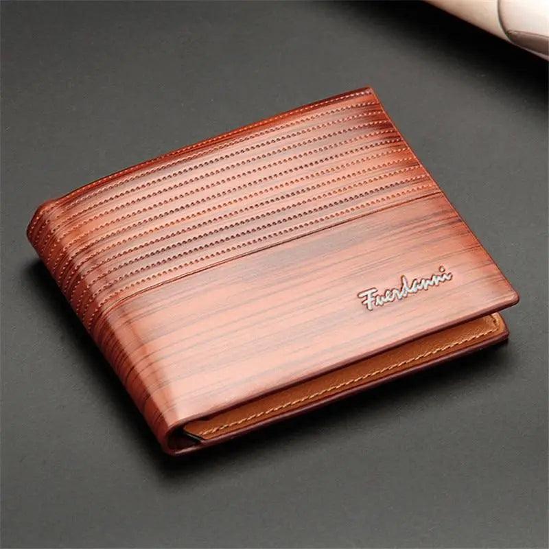 Simple Thin Leather Card Holders Vintage Brown Small Men Business Wallets Classic Design Wallets For Men Stevvex