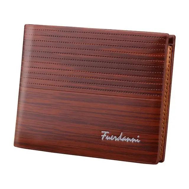 Simple Thin Leather Card Holders Vintage Brown Small Men Business Wallets Classic Design Wallets For Men Stevvex
