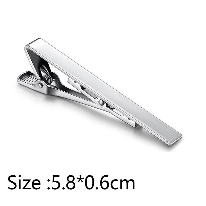 Simple Tie Clip Men Metal Copper Necktie Bar Clip Gold Silver Black 3 Bright Colors Best Gifts For Your Father Lover And Friends  Simple Classic Bar Clasp Practical Necktie Accessories Fashion Men Tie Clips Luxury Clothing Jewelry Stevvex