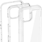 Simple Transparent White iPhone 11 12 13 Pro Max Phone Case MINI XR XS X XSMAX SE 6 7 8 Plus Transparent Shockproof Armor Glossy Case Phone Cover Heavy Duty Protective Dual Layer Shockproof Case with Hard Bumper Soft  Back