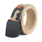 Simple Unisex Waistbands Retro Adjustable One Size Cotton Strap Metal Buckle 116cm Belts For Men Stevvex