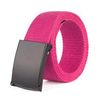 Simple Unisex Waistbands Retro Adjustable One Size Cotton Strap Metal Buckle 116cm Belts For Men Stevvex