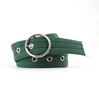 Simple Unisex Waistbands Retro Adjustable One Size Cotton Strap Metal Buckle 116cm Belts For Men Stevvex