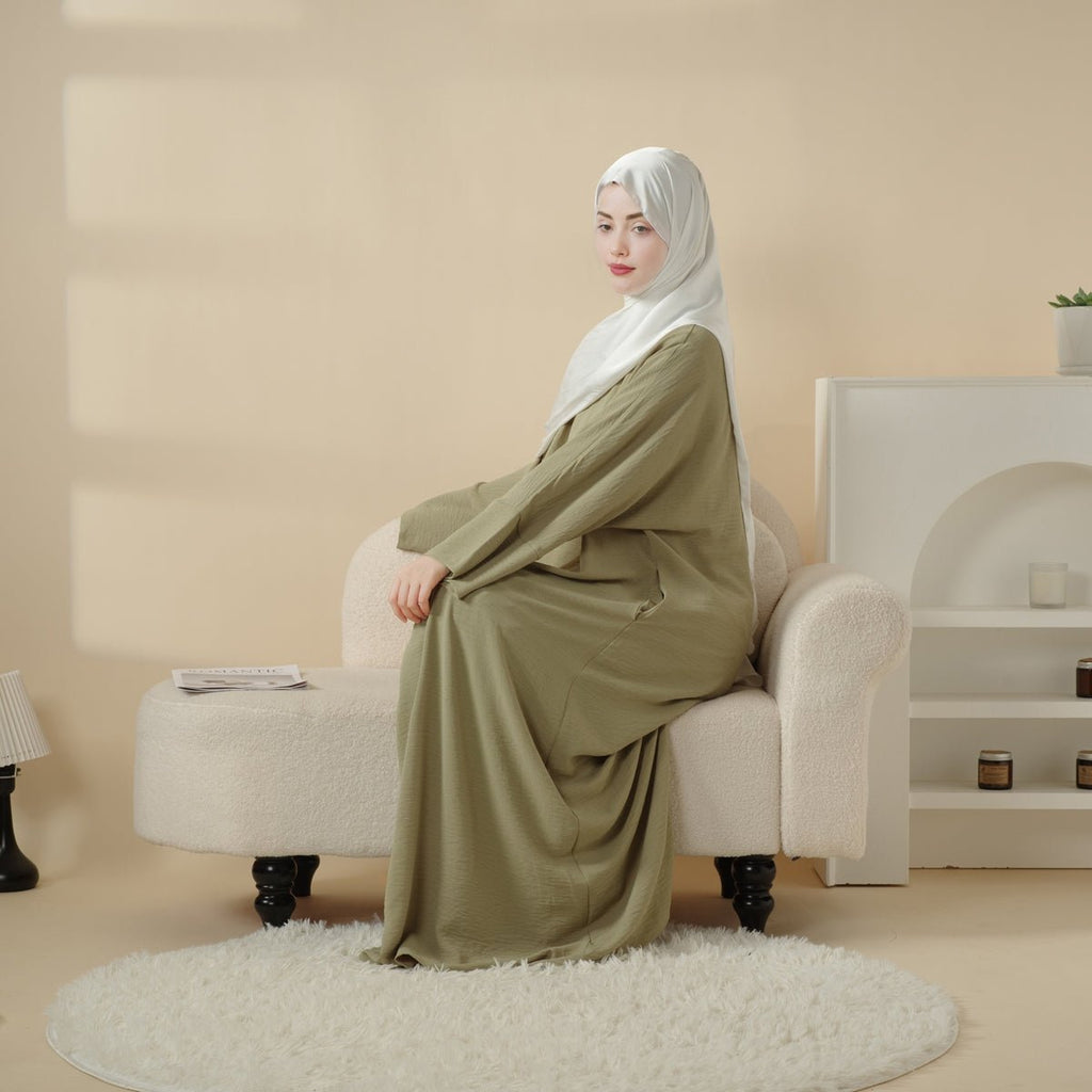 Simple Vintage Pleated Abaya (MA042) - SJB-DIAMOND ELITES