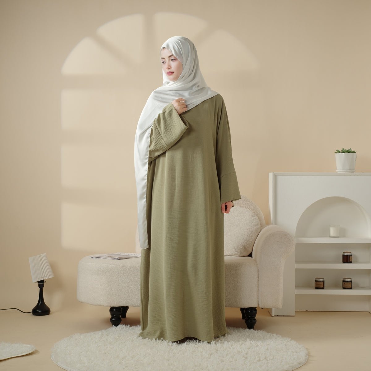 Simple Vintage Pleated Abaya (MA042) - SJB-DIAMOND ELITES