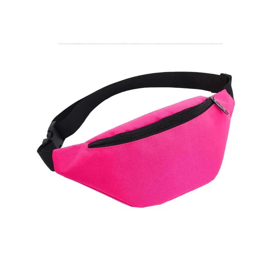Simple Waterproof Chest Bag Unisex Fanny Pack Ladies Waist Pack Black Retro Style Women's Travel And Outdoor Waist Belt Bag Stevvex
