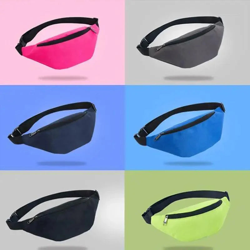 Simple Waterproof Chest Bag Unisex Fanny Pack Ladies Waist Pack Black Retro Style Women's Travel And Outdoor Waist Belt Bag Stevvex