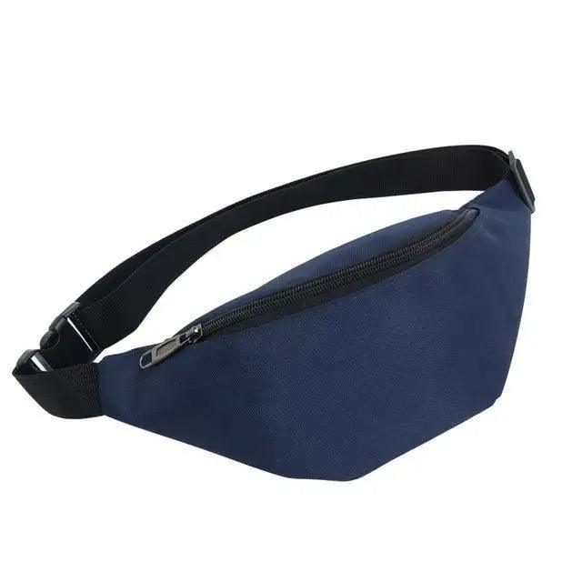 Simple Waterproof Chest Bag Unisex Fanny Pack Ladies Waist Pack Black Retro Style Women's Travel And Outdoor Waist Belt Bag Stevvex
