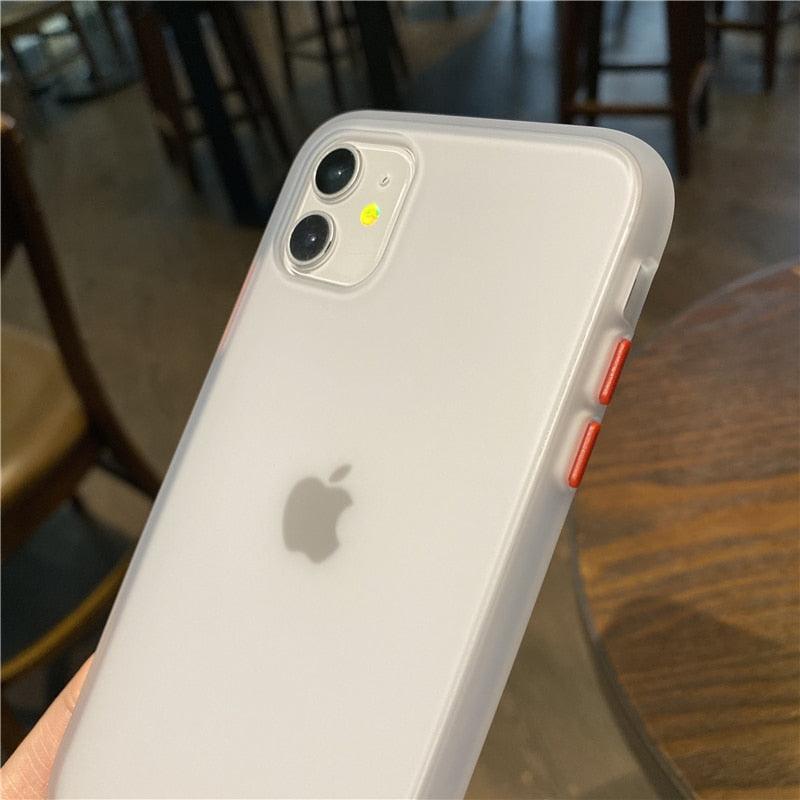 Simple White Camera Shockproof Silicone Phone Case For iPhone 13 Pro Max 14 Pro Protect Cover For Men Modern Translucent Back Cover Mobile case Compatible with iPhone Stevvex