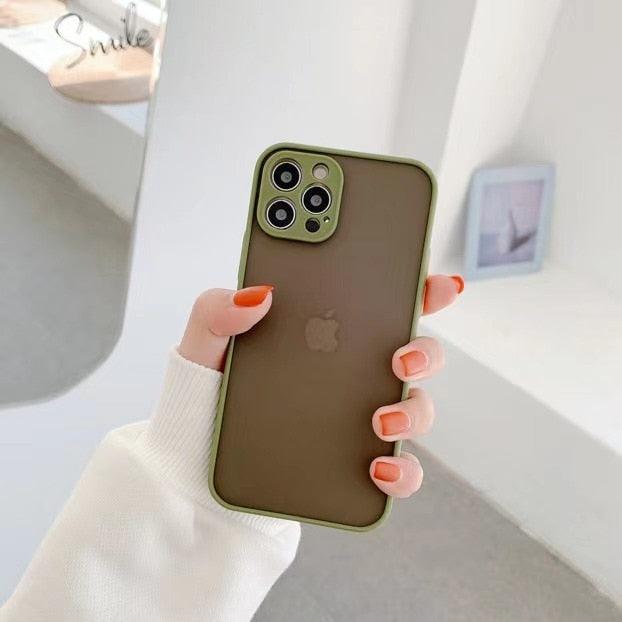 Simple White Camera Shockproof Silicone Phone Case For iPhone 13 Pro Max 14 Pro Protect Cover For Men Modern Translucent Back Cover Mobile case Compatible with iPhone Stevvex