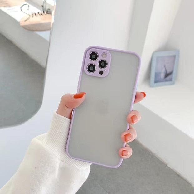 Simple White Camera Shockproof Silicone Phone Case For iPhone 13 Pro Max 14 Pro Protect Cover For Men Modern Translucent Back Cover Mobile case Compatible with iPhone Stevvex
