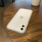 Simple White Camera Shockproof Silicone Phone Case For iPhone 13 Pro Max 14 Pro Protect Cover For Men Modern Translucent Back Cover Mobile case Compatible with iPhone Stevvex