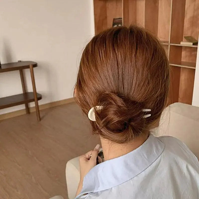 Simple Women Hair Stick Vintage Hair Clip Hairstyle U Shape Design Hairpin Girl Ponytail Hair Accessories Stevvex