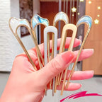 Simple Women Hair Stick Vintage Hair Clip Hairstyle U Shape Design Hairpin Girl Ponytail Hair Accessories Stevvex