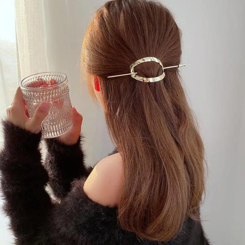 Simple Women Hair Stick Vintage Hair Clip Hairstyle U Shape Design Hairpin Girl Ponytail Hair Accessories Stevvex