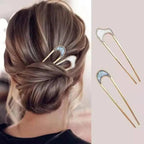 Simple Women Hair Stick Vintage Hair Clip Hairstyle U Shape Design Hairpin Girl Ponytail Hair Accessories Stevvex